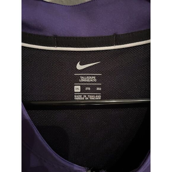 TCU Horned Frogs Nike Mens 3XL Tall Purple Full Zip Windbreaker Jacket - Picture 5 of 11